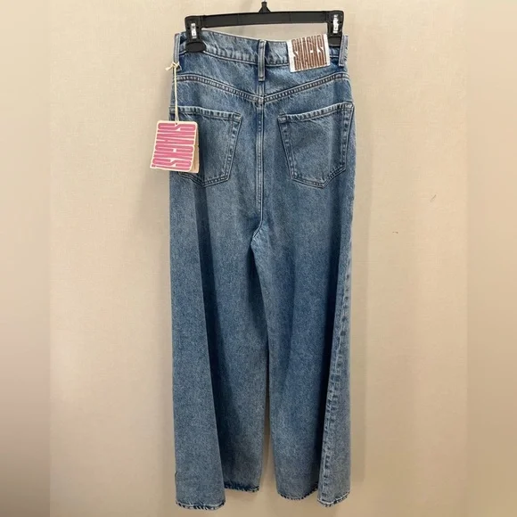 NWT Mother Denim SNACKS The Sugar Cone Skimp Wide Leg Jeans Mouthful 26